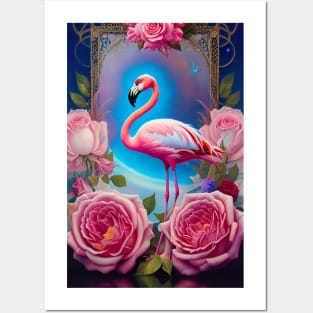 Flamingo Art Nouveau Posters and Art